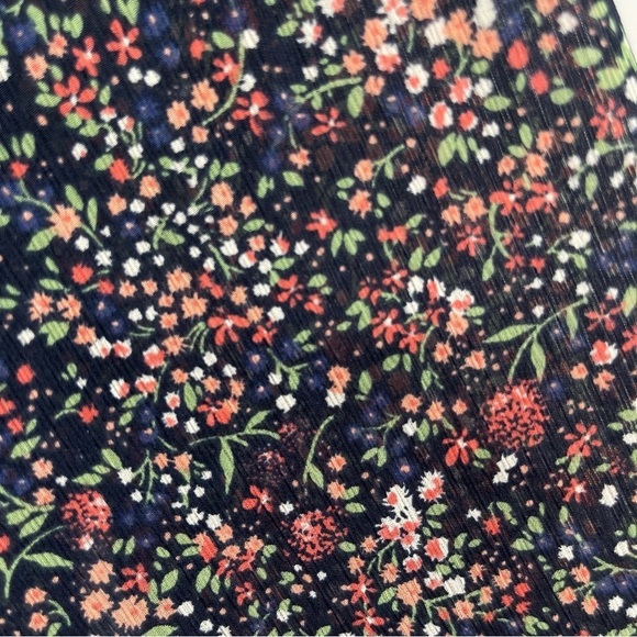 J. Crew Floral Long Sleeve Dress - Navy and Pink - Picture 2 of 12